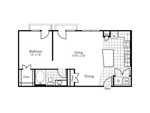 Akard Floor Plan at Vue Greenville, Dallas, Texas